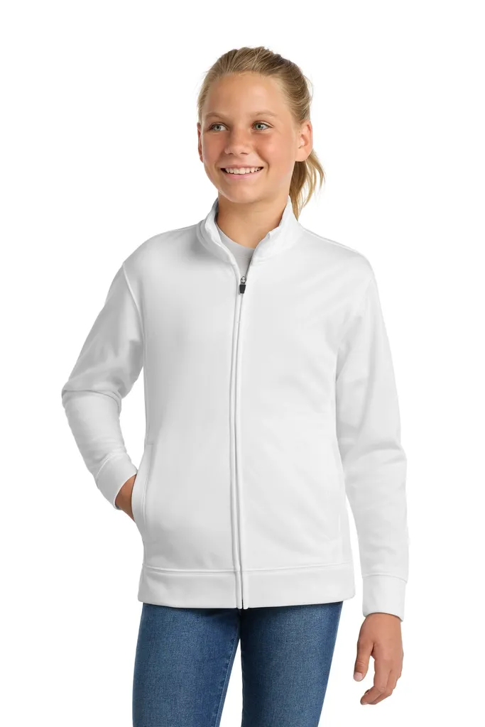 Sport-Tek® Youth Sport-Wick® Fleece Full-Zip Jacket.  YST241 - additional view 3