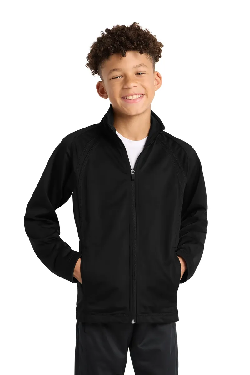 Sport-Tek® Youth Tricot Track Jacket. YST90 - additional view 3