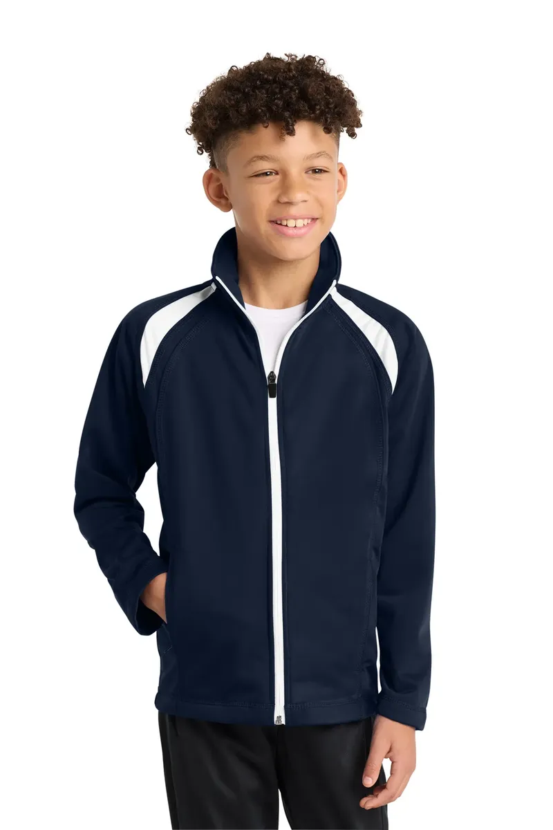 Sport-Tek® Youth Tricot Track Jacket. YST90 - additional view 2