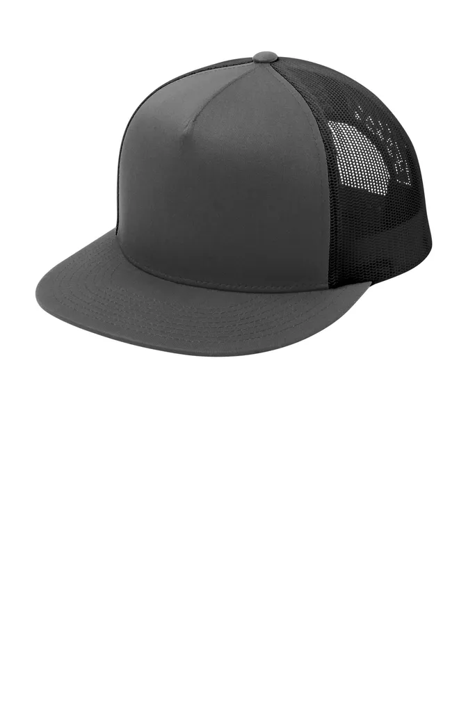 Sport-Tek® YP Classics ® 5-Panel Classic Trucker Mesh Back Cap. STC38 - additional view 5