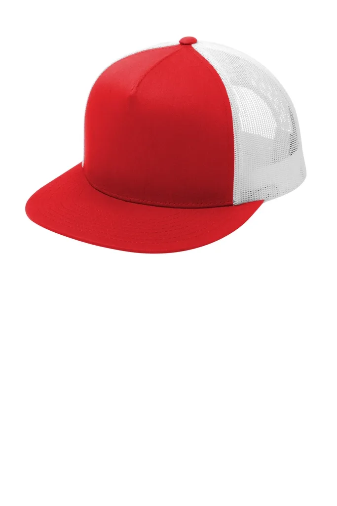 Sport-Tek® YP Classics ® 5-Panel Classic Trucker Mesh Back Cap. STC38 - additional view 4