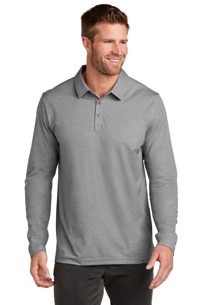 TravisMathew Oceanside Heather Long Sleeve Polo TM1MZ343 - additional view 1