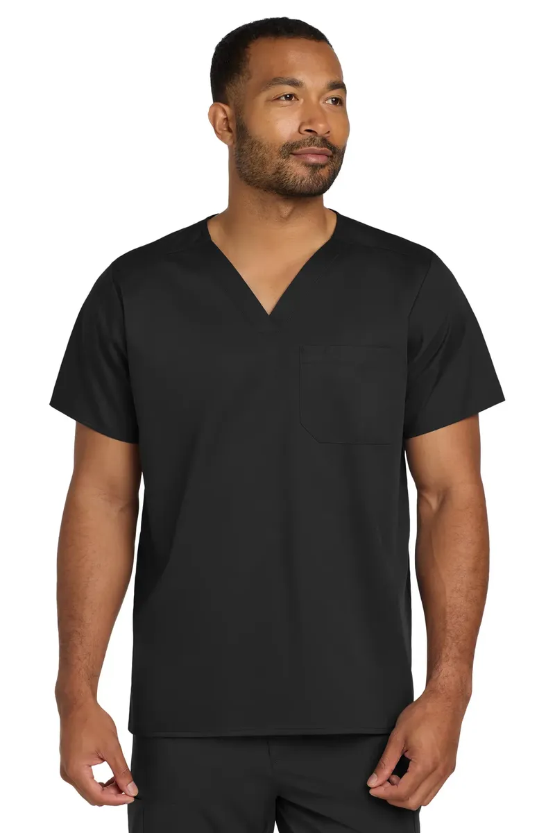 Wink® Unisex WorkFlex Chest Pocket V-Neck Top WW3160 - additional view 4